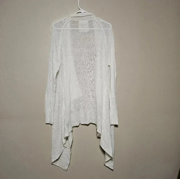 Press Mohair Knitwear Cardigan Sweater Women's Size XL Light Knit Cream Long - Picture 2 of 6